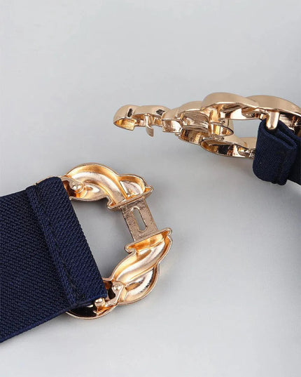 Elastic Belt with Zinc Alloy Buckle