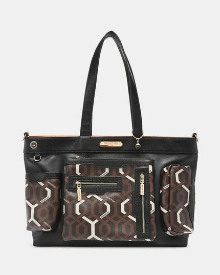 Nicole Lee USA Geometric Pattern Large Handbag