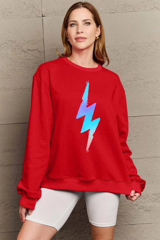 Simply Love Full Size Graphic Round Neck Sweatshirt - ShopEasier