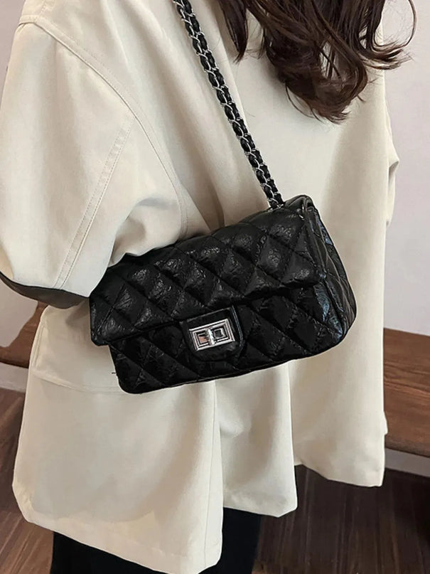 Bolso de hombro con cierre giratorio Rhombus