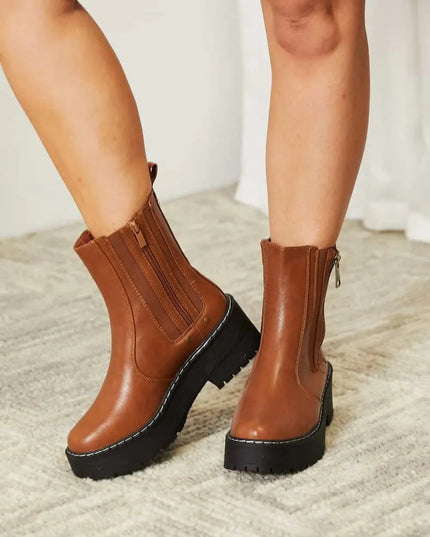 Forever Link Side Zip Platform Boots