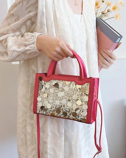 PU Leather Sequin Handbag