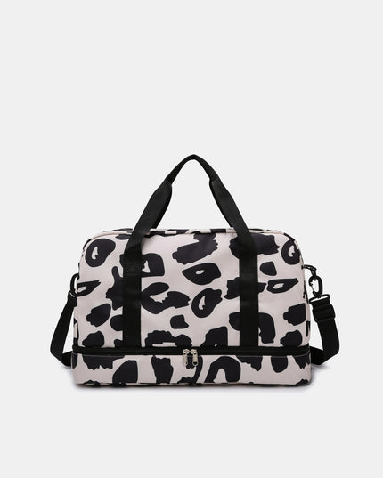 Bolsa de viaje de tela Oxford con estampado de leopardo