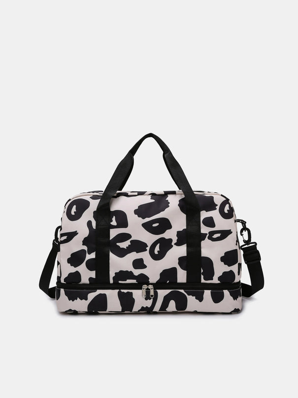 Bolsa de viaje de tela Oxford con estampado de leopardo