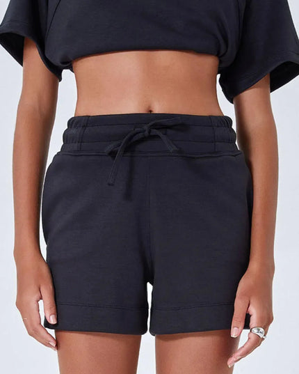 Casual Opaque Drawstring Shorts with Convenient Pockets