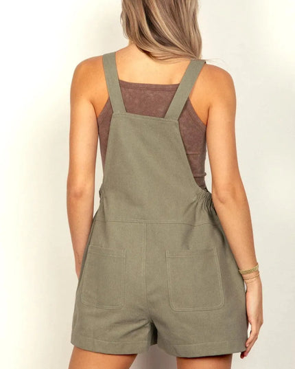 VERY J Adjustable Suspender Overalls with Pockets - ShopEasier