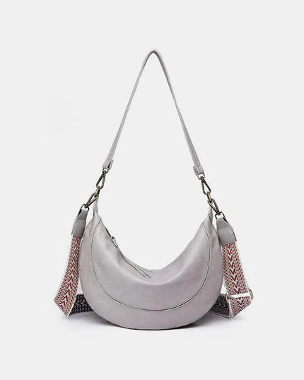 PU Leather Removable Strap Crossbody Bag