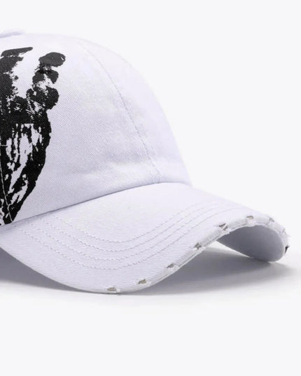 VIBRA Graphic Distressed Adjustable Baseball Cap - ShopEasier