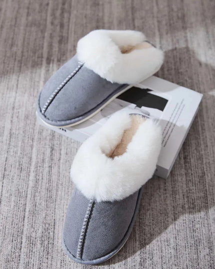 Cozy Faux Fur Round-Toe Slippers