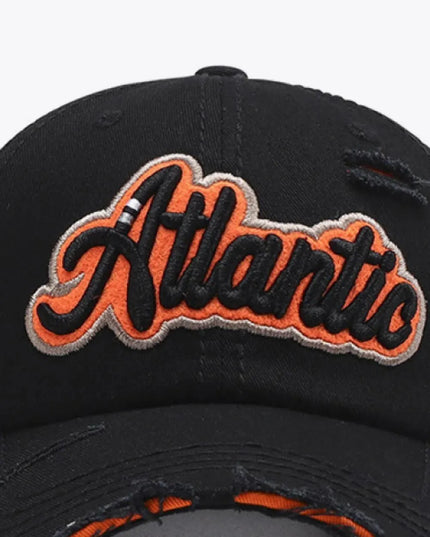 ATLANTIC Graphic Distressed Baseball Cap - ShopEasier