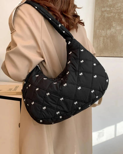 Bow Polyester Shoulder Bag