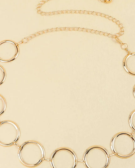 Ferroalloy Circle Chain Belt with Ring Design