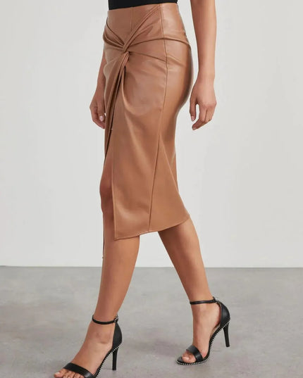 Twisted Slit High Rise Skirt