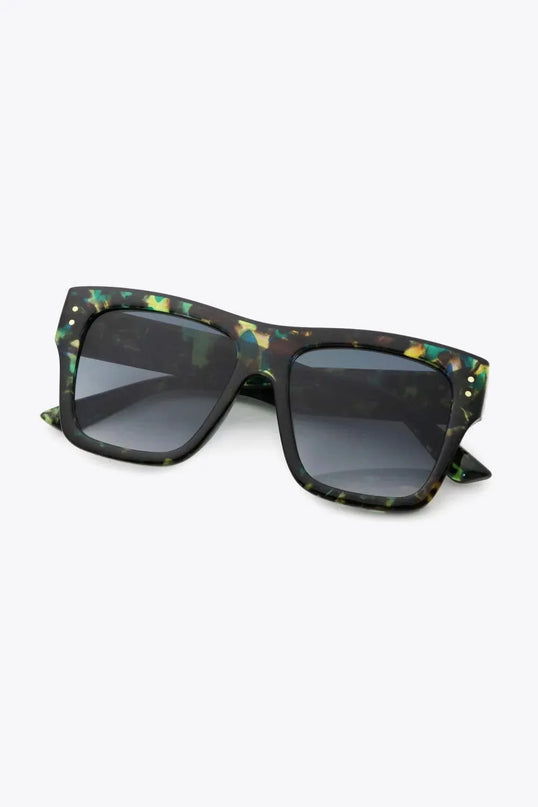 UV400 Patterned Polycarbonate Square Sunglasses - ShopEasier