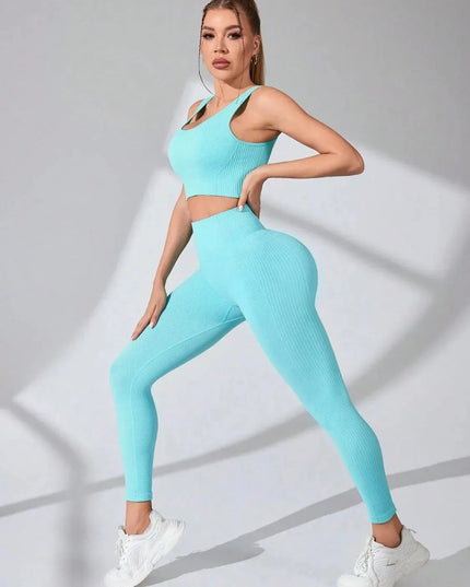 Scoop Neck Wide Strap Top and Pants Active Set - ShopEasier