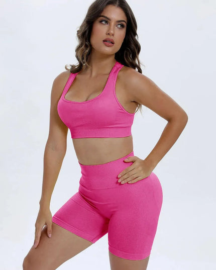 Scoop Neck Wide Strap Top and Shorts Active Set - ShopEasier