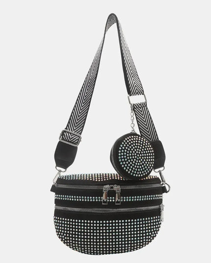 Studded Adjustable Strap Crossbody Bag