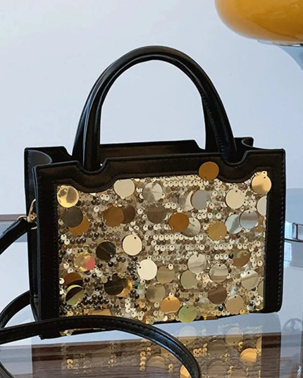 PU Leather Sequin Handbag