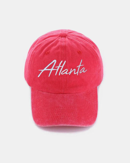 Zenana Washed ATLANTA Embroidered Baseball Cap - ShopEasier