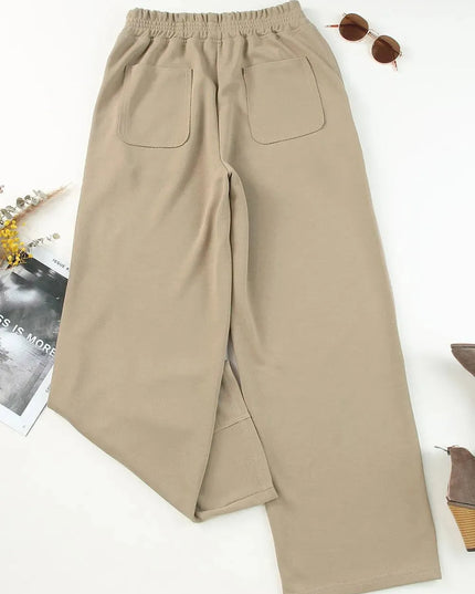 Comfy Pocketed Elastic Waist Lounge Pants