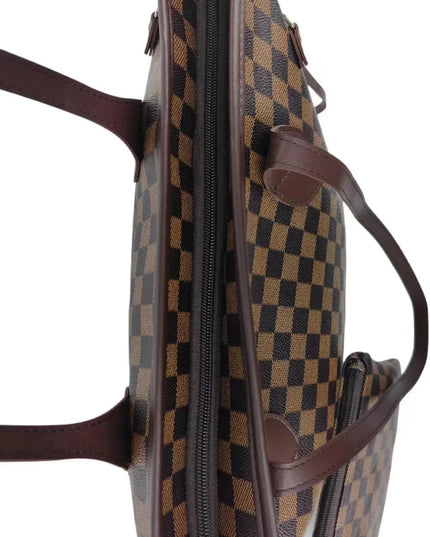 Plaid PVC Two-Piece Tote Bag Set