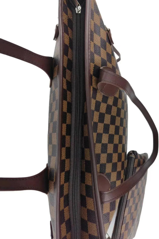 Plaid PVC Two-Piece Tote Bag Set