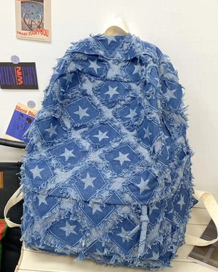 Mochila vaquera con diseño de estrellas