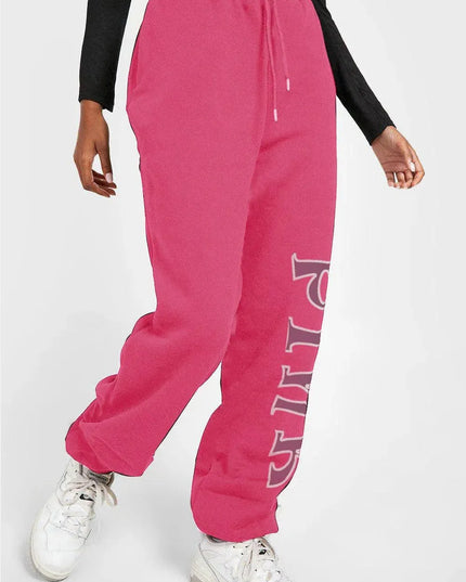 Chic Pink Graphic Sweatpants for Everyday Comfort