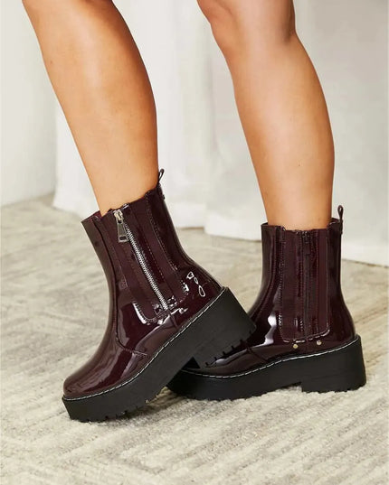 Forever Link Side Zip Platform Boots - ShopEasier