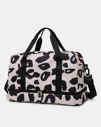 Bolsa de viaje de tela Oxford con estampado de leopardo