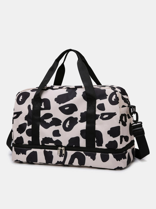 Bolsa de viaje de tela Oxford con estampado de leopardo