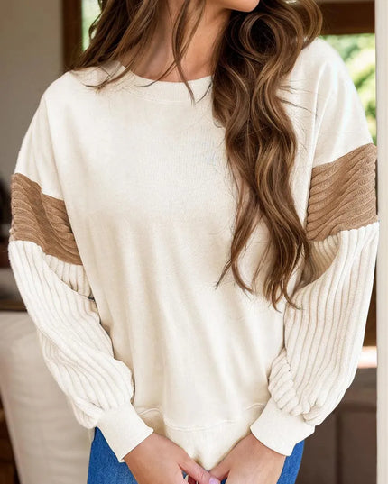 Round Neck Long Sleeve Sweatshirt