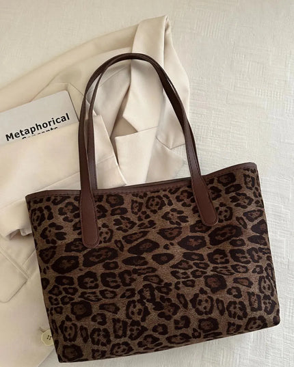 Bolsa de poliéster con estampado de leopardo