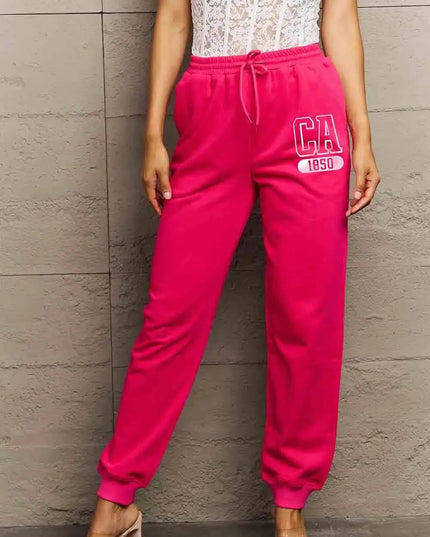 Pantalones deportivos casuales con gráficos Simply Love para máxima comodidad