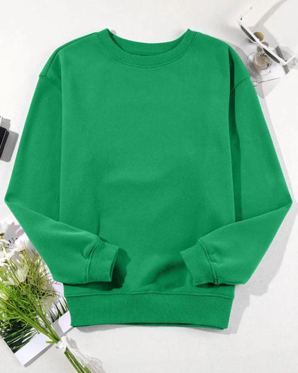 Classic Opaque Long Sleeve Crew Neck Sweatshirt