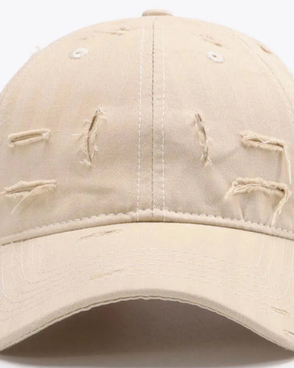 Distressed Adjustable Baseball Cap - ShopEasier