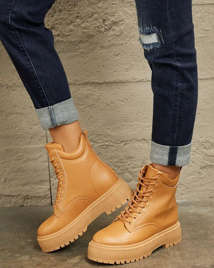 East Lion Corp Platform Combat Boots - ShopEasier