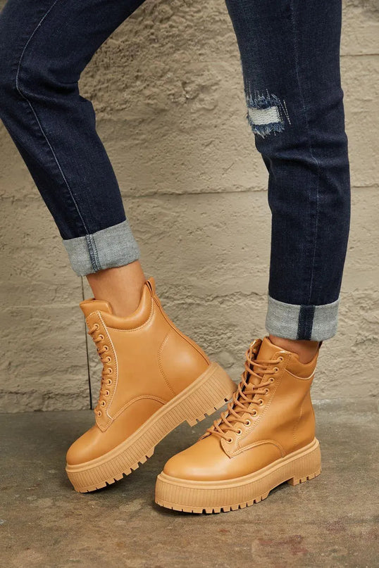 East Lion Corp Platform Combat Boots - ShopEasier