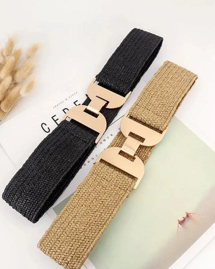 Alloy Buckle Elastic Belt - ShopEasier