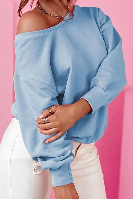 Bow Tie Detail Long Sleeve Pullover Sweatshirt