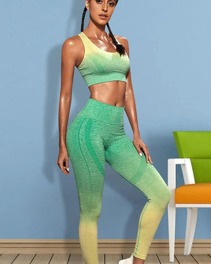 Gradient Sports Tank and Leggings Set - ShopEasier