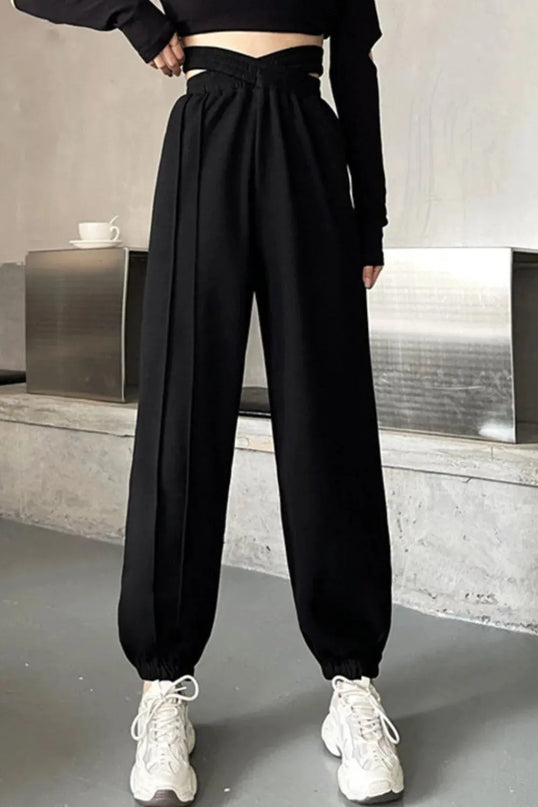 Crisscross Casual Long Pants