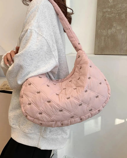 Bow Polyester Shoulder Bag