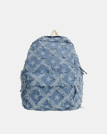 Star Denim Backpack Bag