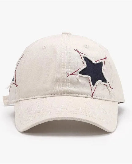 Adjustable Star Raw Hem Cap - ShopEasier