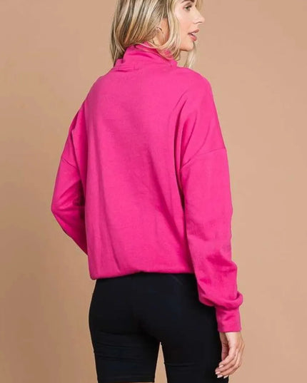 Versatile Comfort Half Zip Long Sleeve Sweatshirt