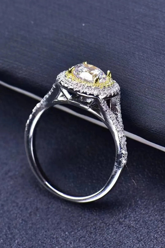 Modern Two-Tone 1 Carat Moissanite Engagement Ring