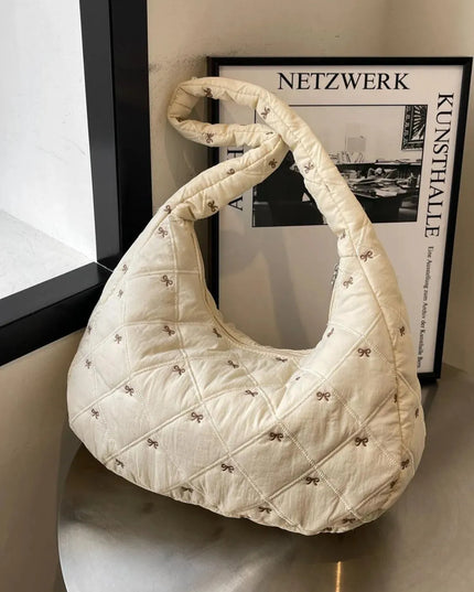 Bow Polyester Shoulder Bag