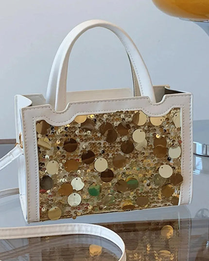 PU Leather Sequin Handbag