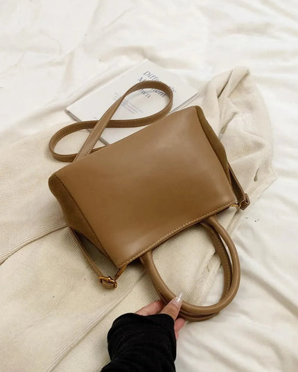 Suede Adjustable Strap Double-Use Handbag